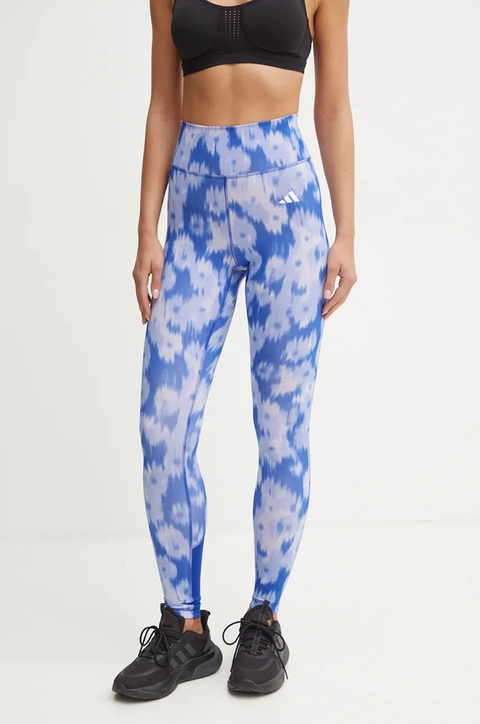 adidas Performance legginsy treningowe Optime Essentials kolor niebieski wzorzyste JF3169 - zdjęcie produktu nr 1