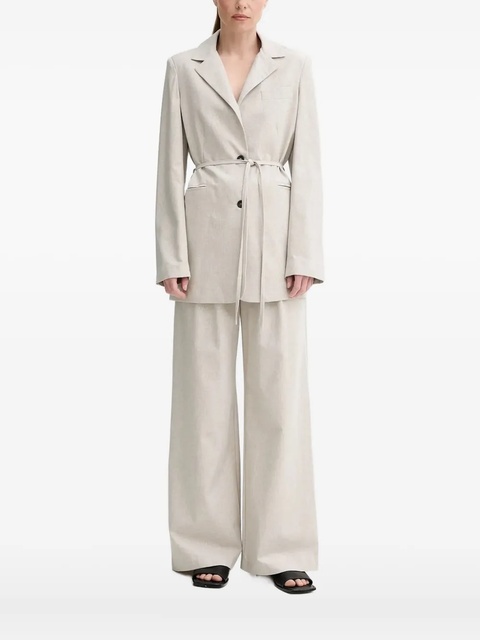 ALOHAS belt-waist single-breasted blazer - CREAM - zdjęcie produktu nr 1