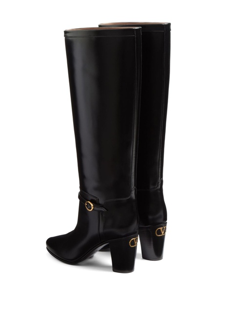 Valentino Garavani 75mm Pattie leather boots - Black - zdjęcie produktu nr 2
