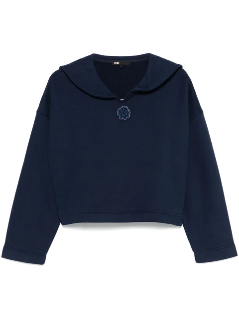 Maje floral-brooch sweatshirt - Blue - zdjęcie produktu nr 1