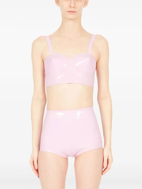 Maison Margiela latex balconette bra - Pink - zdjęcie produktu nr 2