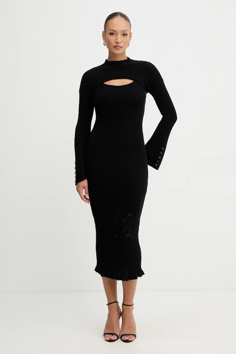 Guess sukienka SHINJU kolor czarny maxi dopasowana W5BK91 Z4060 - zdjęcie produktu nr 1