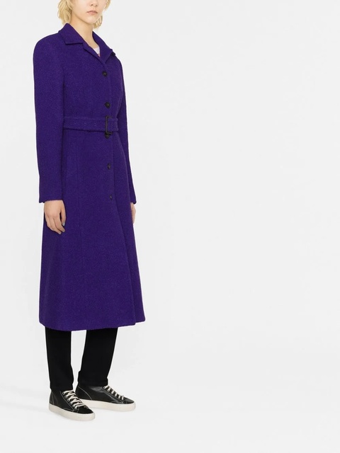 Golden Goose belted-waist coat - Purple - zdjęcie produktu nr 2