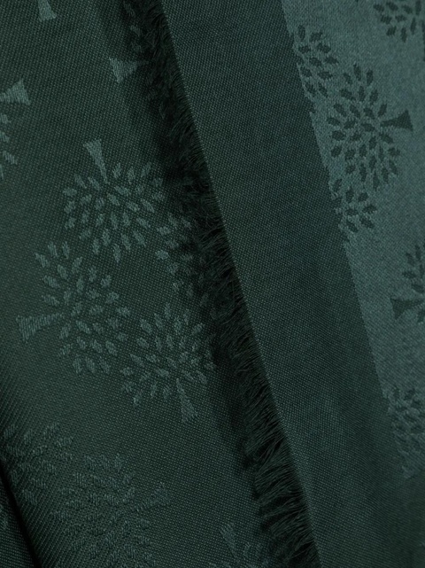 Mulberry Mulberry Tree Square monogram-pattern scarf - Green - zdjęcie produktu nr 2