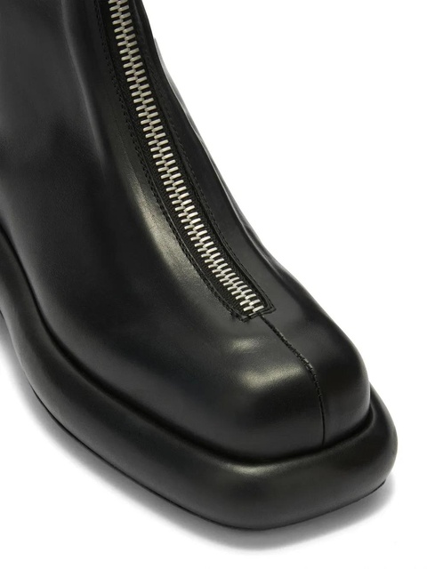 Jil Sander zip-up leather boots - Black - zdjęcie produktu nr 2