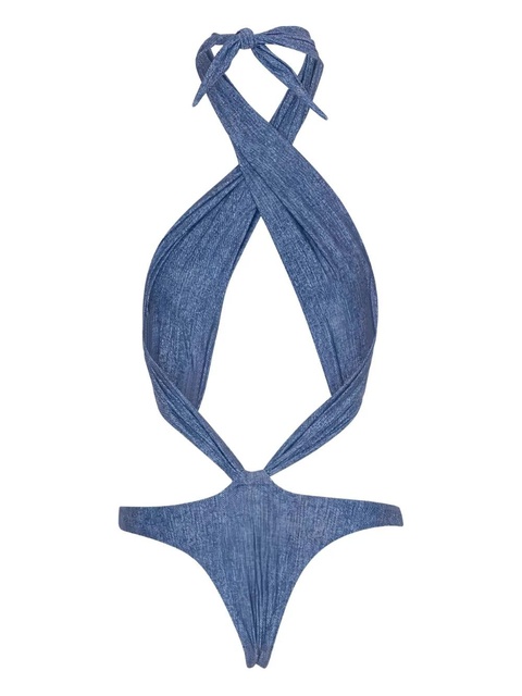 ROTATE BIRGER CHRISTENSEN x Reina Olga Soft Mixed swimsuit - Blue - zdjęcie produktu nr 2