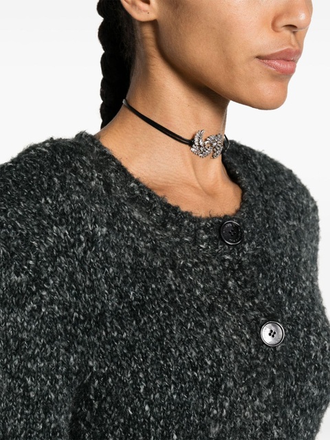 ISABEL MARANT Kathlen cropped cardigan - Grey - zdjęcie produktu nr 2