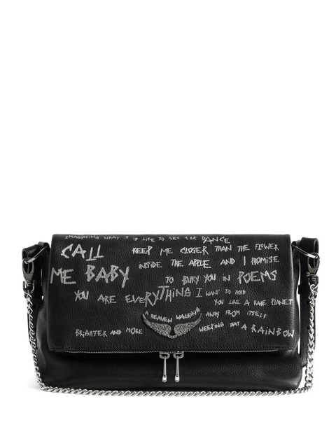 Zadig&Voltaire Rocky II Graffiti satchel bag - Black - zdjęcie produktu nr 1