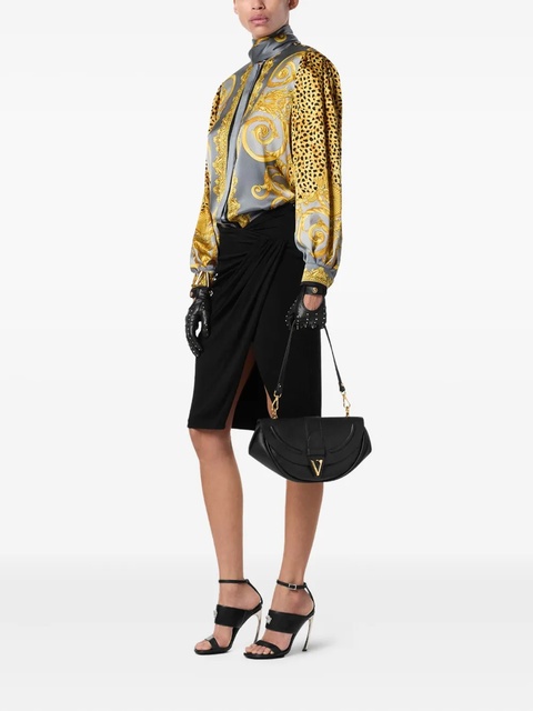 Versace VIRTUS MEDIUM SHOULDER BAG - Black - zdjęcie produktu nr 2