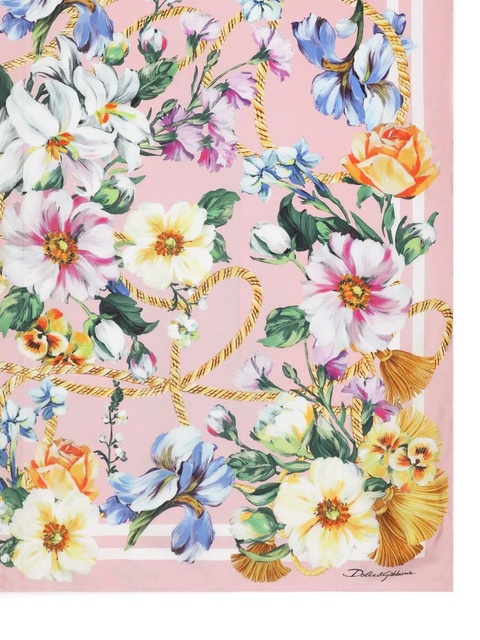 Dolce & Gabbana floral-print scarf - Pink - zdjęcie produktu nr 2