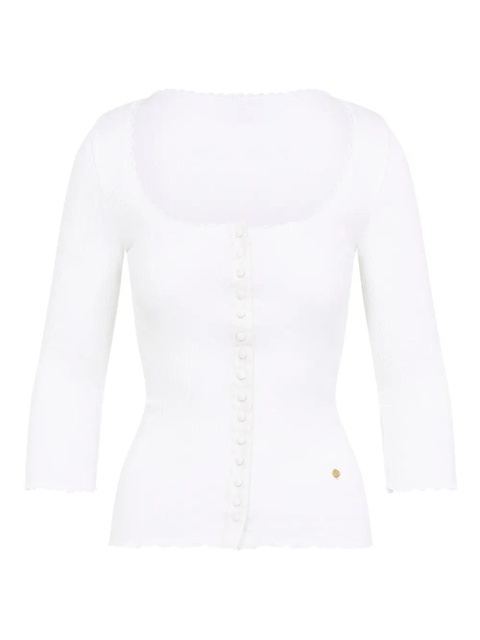 Chloé button-front ribbed cardigan - White - zdjęcie produktu nr 1