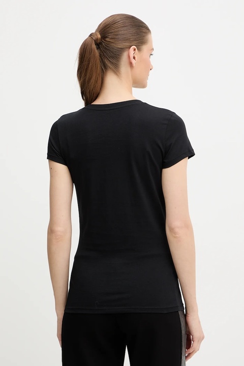 Armani Exchange t-shirt bawełniany damski kolor czarny XW001351 AF17172 - zdjęcie produktu nr 2