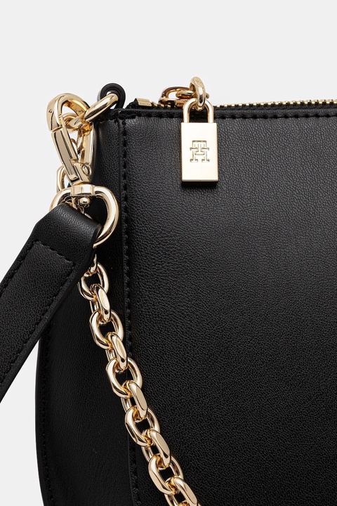 Tommy Hilfiger torebka skórzana kolor czarny AW0AW18143 - zdjęcie produktu nr 1