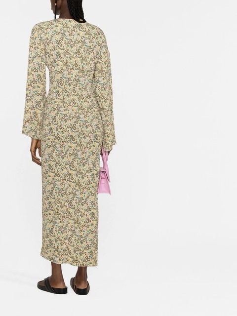 Nanushka floral-print button-down maxi dress - Yellow - zdjęcie produktu nr 2