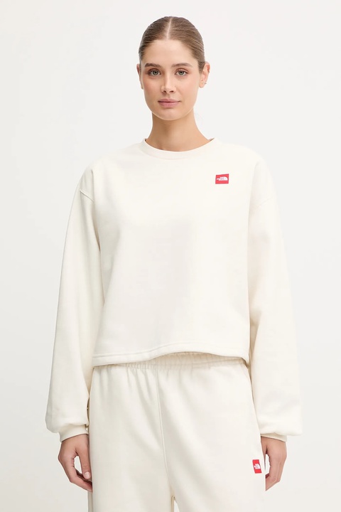 The North Face bluza Redbox damska kolor beżowy z aplikacją NF0A8EFYQLI1 - zdjęcie produktu nr 1