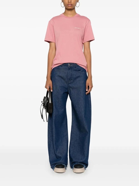 Carhartt WIP Script embroidery T-shirt - Pink - zdjęcie produktu nr 2