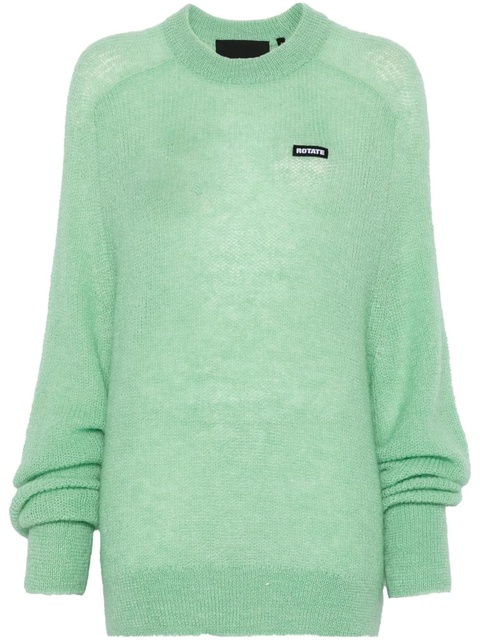 ROTATE BIRGER CHRISTENSEN logo lightweight sweater - Green - zdjęcie produktu nr 1