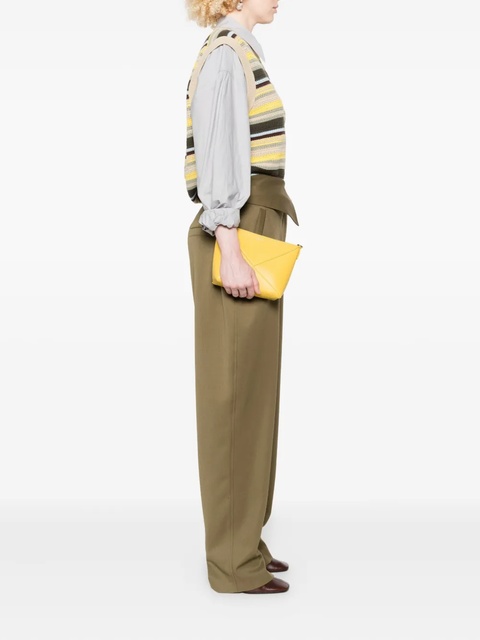LOEWE Puzzle leather clutch bag - Yellow - zdjęcie produktu nr 2