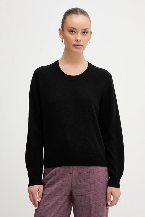 United Colors of Benetton sweter wełniany damski kolor czarny 1002D10BG - zdjęcie produktu nr 1