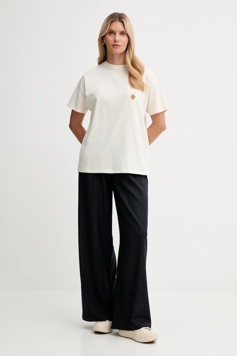 Bally t-shirt bawełniany damski kolor beżowy WJE07E - zdjęcie produktu nr 2