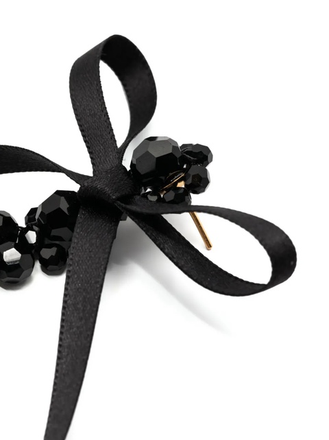 Simone Rocha bow-detail drop earrings - Black - zdjęcie produktu nr 2