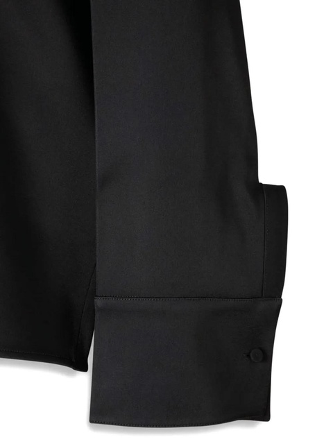 Jil Sander wide-collar satin blouse - Black - zdjęcie produktu nr 2