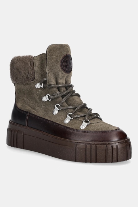 Gant śniegowce skórzane Snowmont kolor zielony 31543099 - zdjęcie produktu nr 2