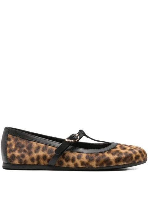 Ancient Greek Sandals Aerati leopard-print ballet flats - Brown - zdjęcie produktu nr 1