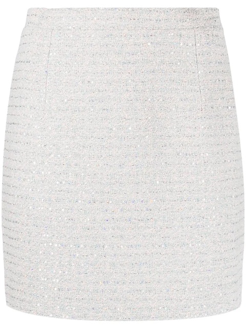 Alessandra Rich sequin-embellished tweed miniskirt - Blue - zdjęcie produktu nr 1