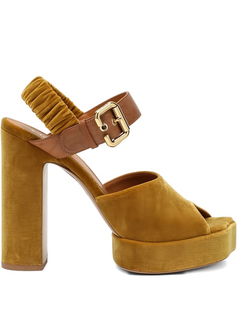 Chloé 95mm Aria sandals - Yellow - zdjęcie produktu nr 2
