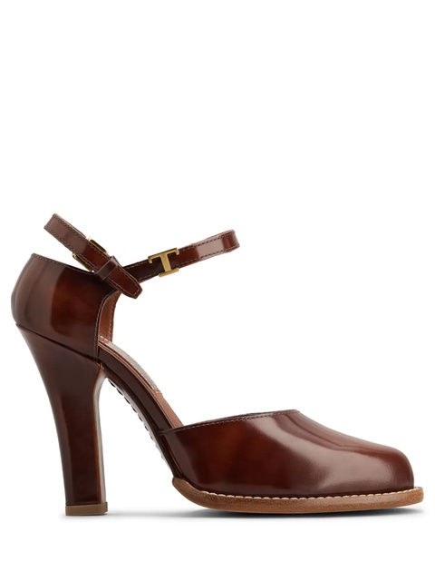 Tod's logo-plaque leather pumps - Brown - zdjęcie produktu nr 1