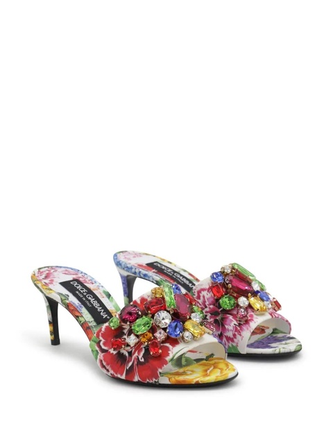 Dolce & Gabbana floral embellished sandals - Red - zdjęcie produktu nr 1