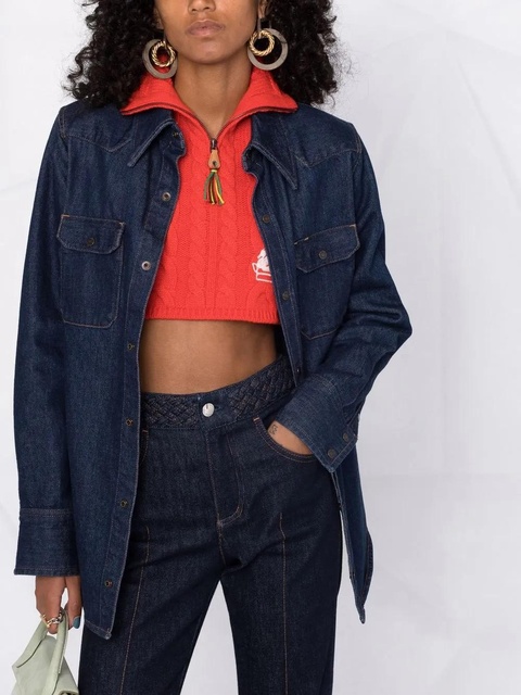 ETRO cropped cable-knit vest - Red - zdjęcie produktu nr 2