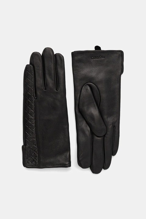 Calvin Klein rękawiczki skórzane damskie kolor czarny LV04F9008G - zdjęcie produktu nr 1
