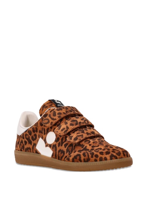 ISABEL MARANT leopard-print sneakers - LEEC LEOPARD ECRU - zdjęcie produktu nr 2