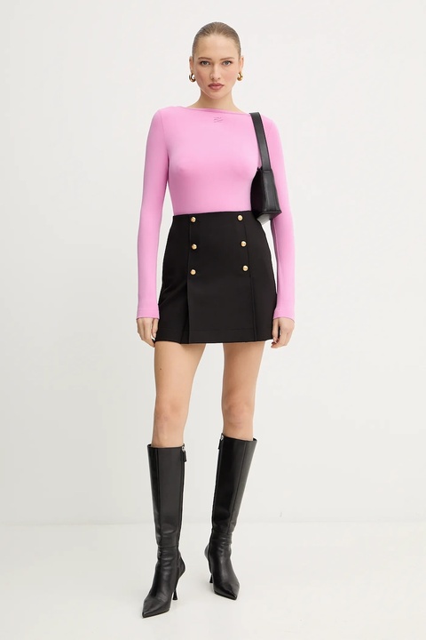 Karl Lagerfeld spódnica kolor czarny mini prosta A4W12008 - zdjęcie produktu nr 2