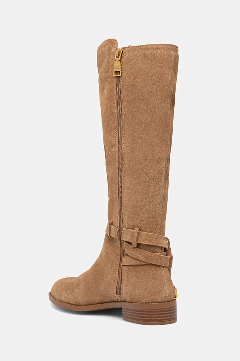 Steve Madden kozaki zamszowe Xtreme damskie kolor brązowy na płaskim obcasie 11005013 - zdjęcie produktu nr 2