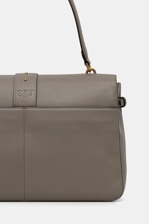 Pinko torebka skórzana kolor szary 105067 A0QO - zdjęcie produktu nr 2