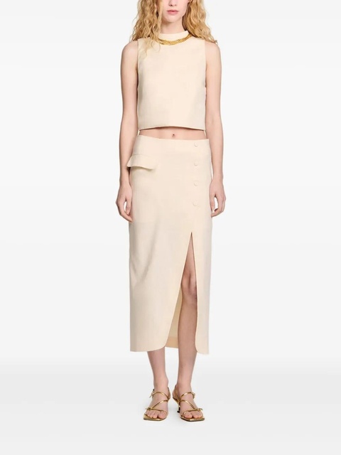 SANDRO linen-cotton top - Neutrals - zdjęcie produktu nr 2