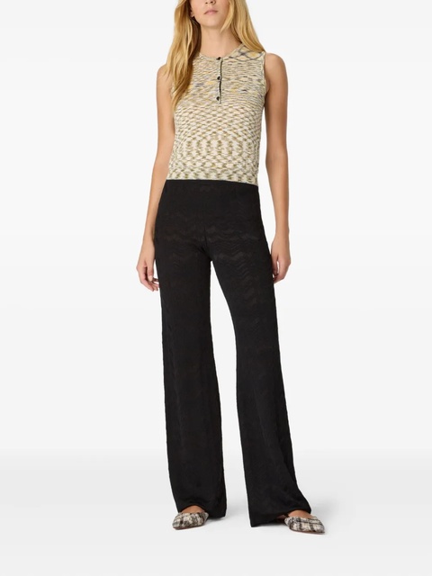 Missoni chevron-pattern knit trousers - Black - zdjęcie produktu nr 2