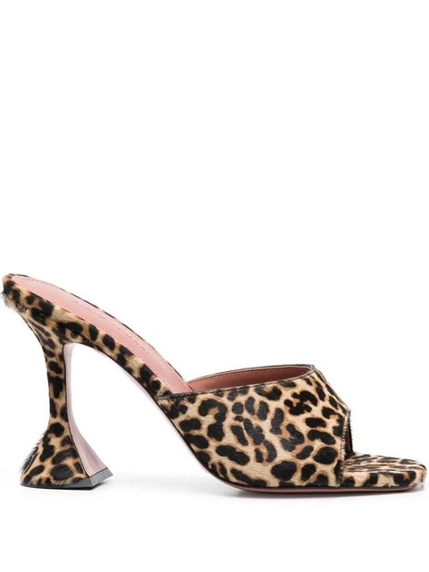 Amina Muaddi leopard-print open-toe sandals - Neutrals - zdjęcie produktu nr 1