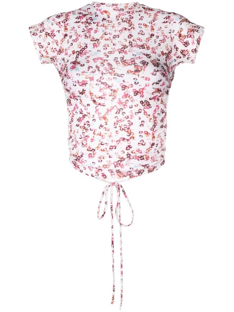 MARANT ÉTOILE Juvia open-back T-shirt - Neutrals - zdjęcie produktu nr 1