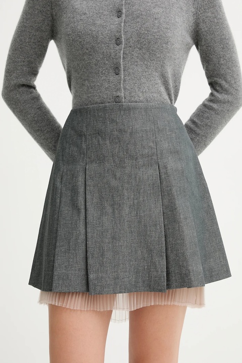 MAX&Co. spódnica kolor szary mini rozkloszowana 2526106091200 - zdjęcie produktu nr 1