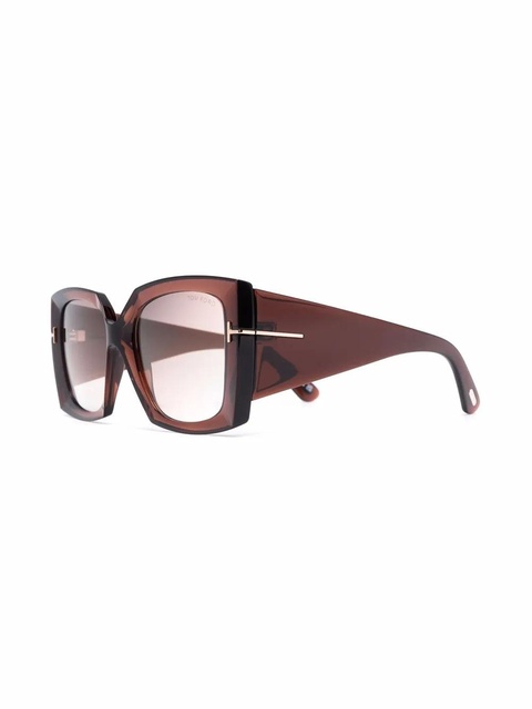 TOM FORD Eyewear tinted oversize-frame sunglasses - Brown - zdjęcie produktu nr 1