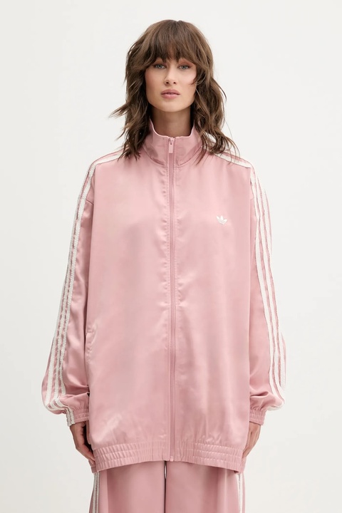 adidas Originals bluza Satin Tt damska kolor różowy z aplikacją KC8812 - zdjęcie produktu nr 1