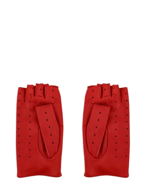 Valentino Garavani perforated leather gloves - Red - zdjęcie produktu nr 2