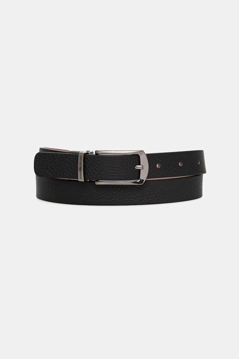 Emporio Armani pasek skórzany damski kolor czarny EW002020 AF20109 - zdjęcie produktu nr 2