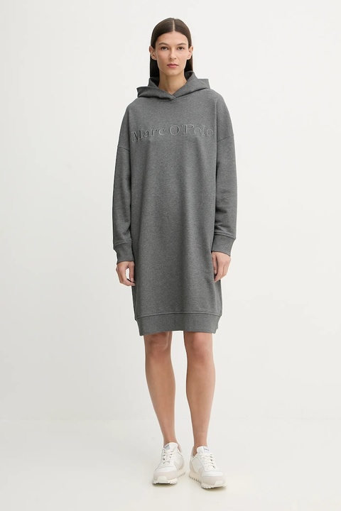 Marc O'Polo sukienka bawełniana kolor szary mini oversize 600407359001 - zdjęcie produktu nr 1