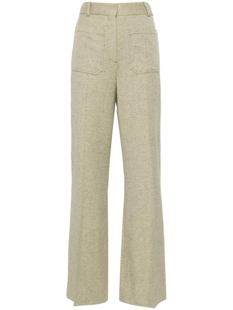 Victoria Beckham Alina speckle-knit trousers - Green - zdjęcie produktu nr 1