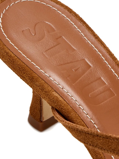 STAUD 60mm suede thong sandals - Brown - zdjęcie produktu nr 2